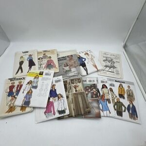 39 Simplicity, New Look, Butterick, & McCalls Pattern Lot Some Cut Some Uncut